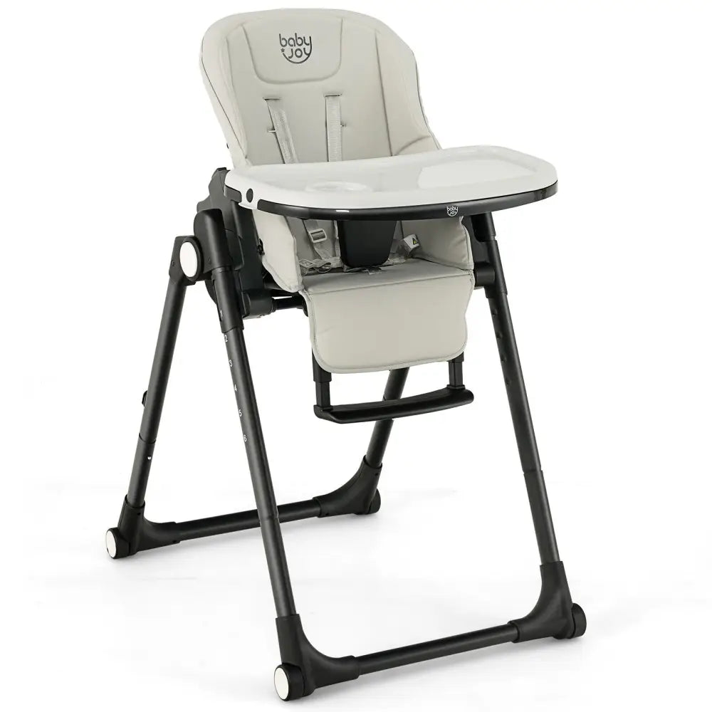 4-in-1 Baby High Chair with 6 Adjustable Heights-Gray - Gray - High Chairs