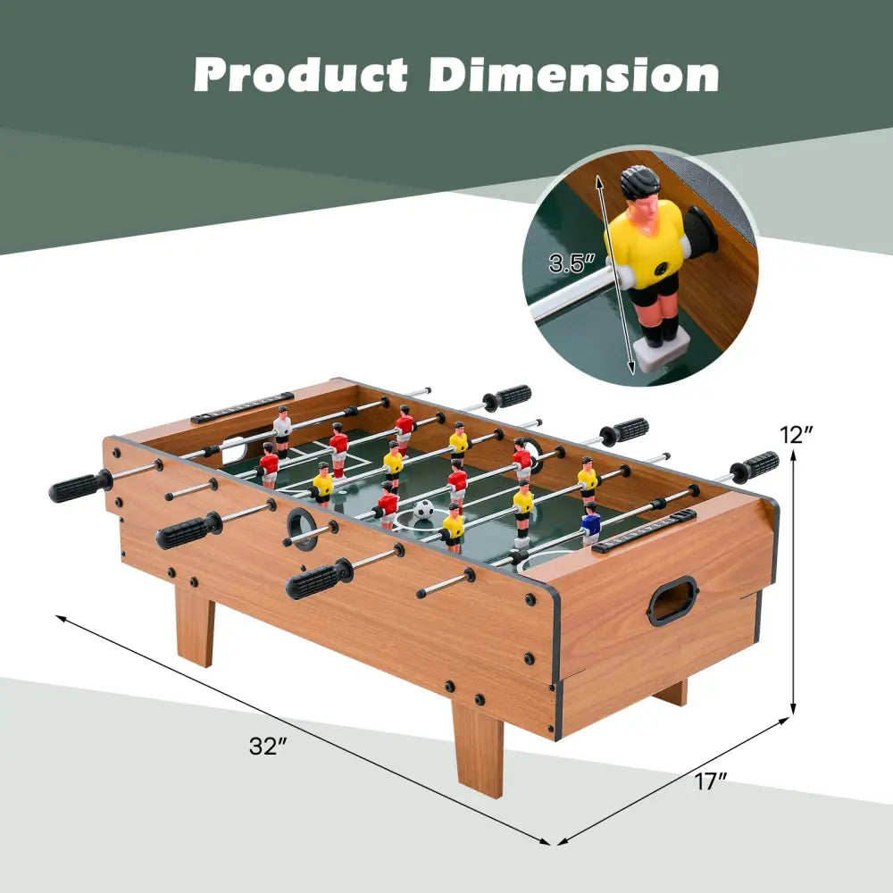 4-in-1 Combo Game Table Set Foosball Table with Billiards and Hockey - Brown - Game Room