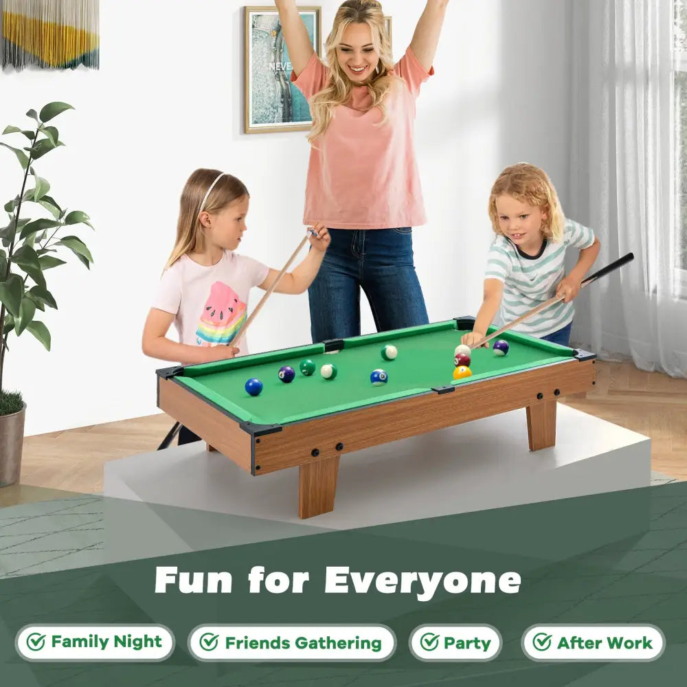 4-in-1 Combo Game Table Set Foosball Table with Billiards and Hockey - Brown - Game Room