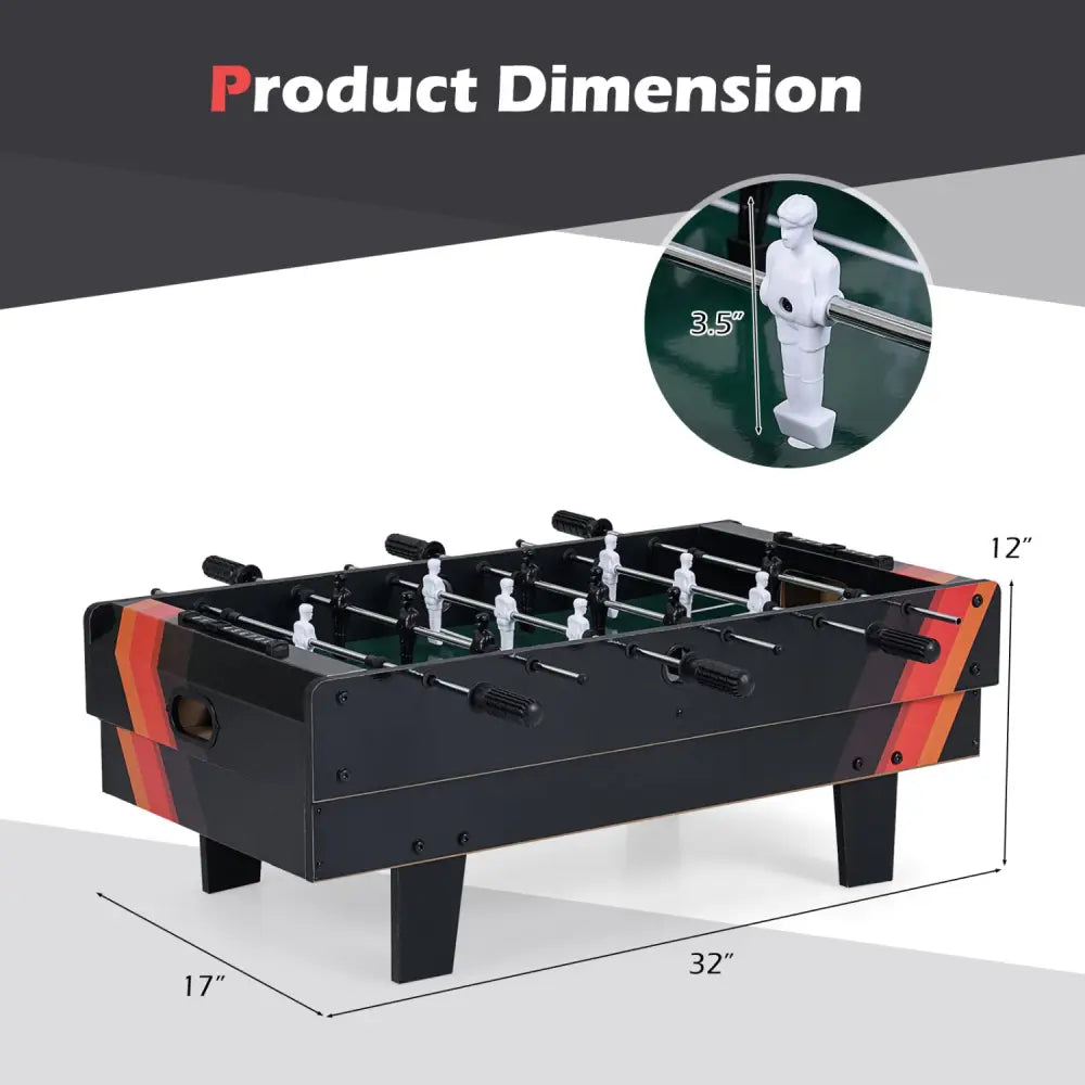 4 in 1 Combo Game Table Set with Billiards-Black - Black - Game Room