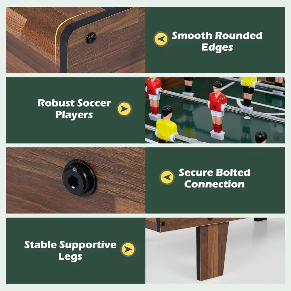 4 in 1 Combo Game Table Set with Billiards-Natural - Natural - Game Room