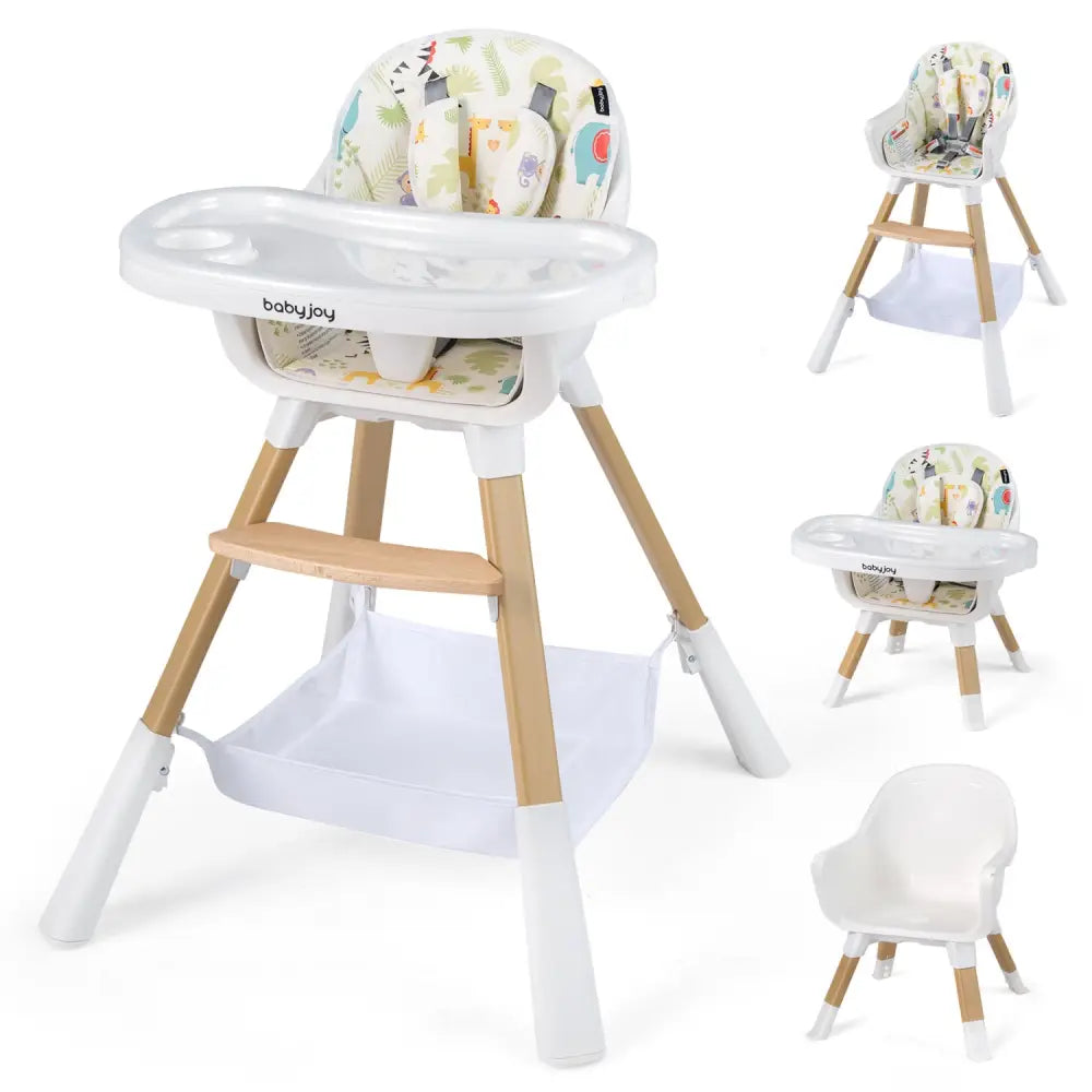4 in 1 High Chair for Babies Convertible Toddler Highchair-Multicolor - Multicolor - High Chairs