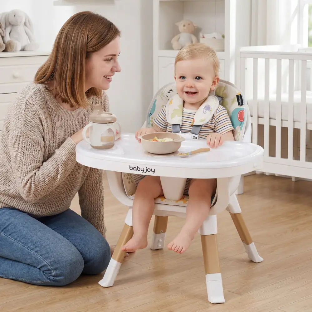 4 in 1 High Chair for Babies Convertible Toddler Highchair-Multicolor - Multicolor - High Chairs