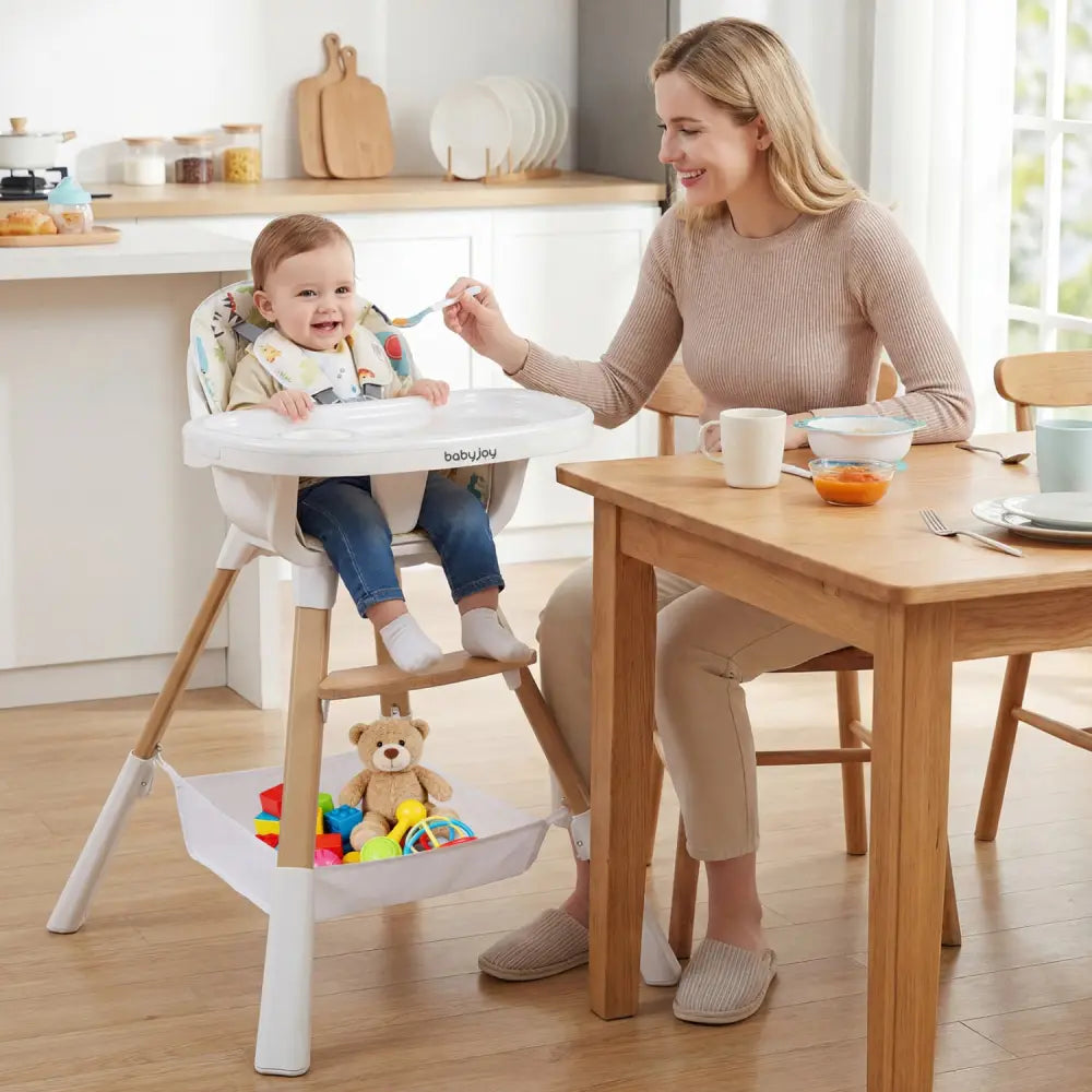 4 in 1 High Chair for Babies Convertible Toddler Highchair-Multicolor - Multicolor - High Chairs