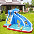 4-in-1 Inflatable Water Slide Park with Long Slide and 735W Blower - Inflatable Water Slides