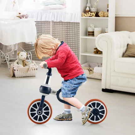 4 - in - 1 Kids Trike Bike with Adjustable Parent Push Handle and Seat Height - Navy - Oasis Home Essentials