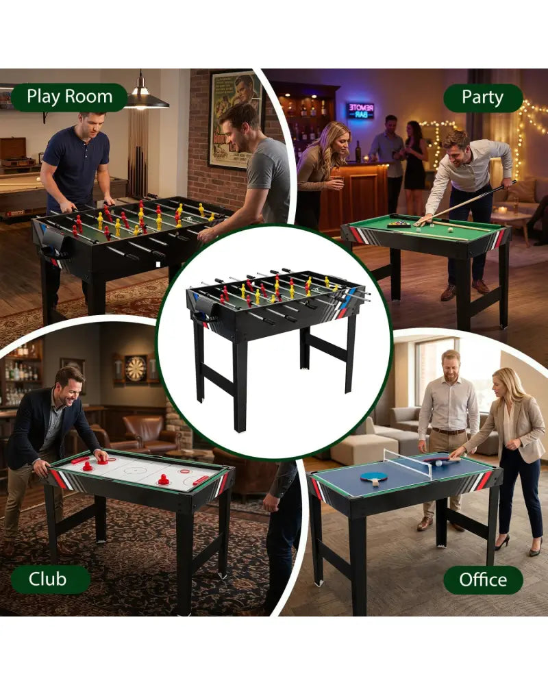 4-in-1 Multi Game Table with Pool Billiards - Game Room