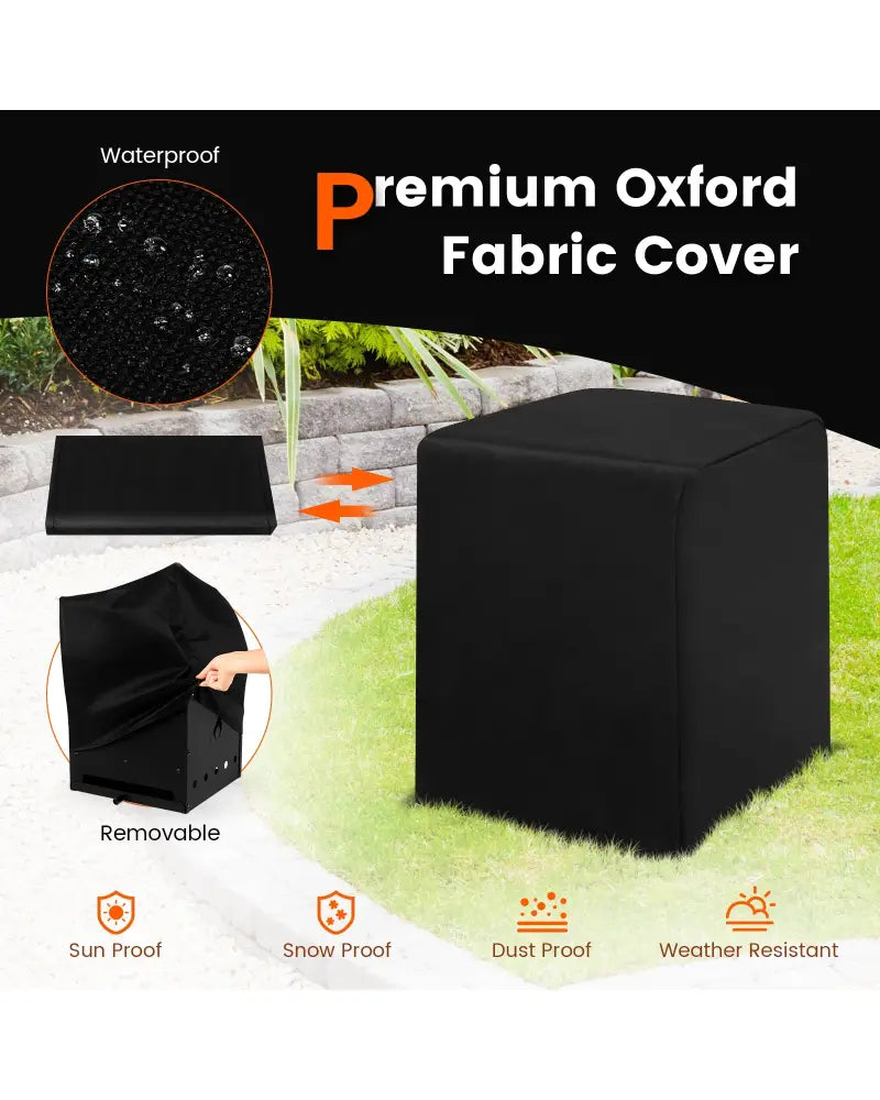 4-in-1 Outdoor Portable Pizza Oven with 12 Inch Pizza Stone - Black - Outdoor Grills