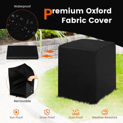 4-in-1 Outdoor Portable Pizza Oven with 12 Inch Pizza Stone - Black - Outdoor Grills