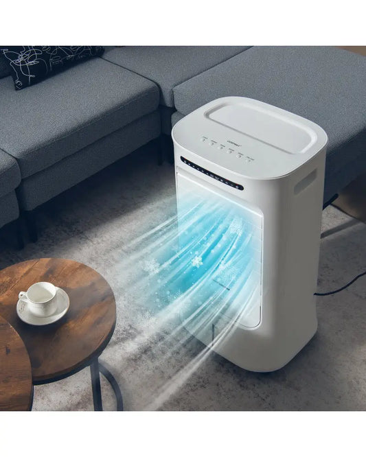 4-in-1 Portable Evaporative Air Cooler with Timer and 3 Modes-White - White - Air Coolers