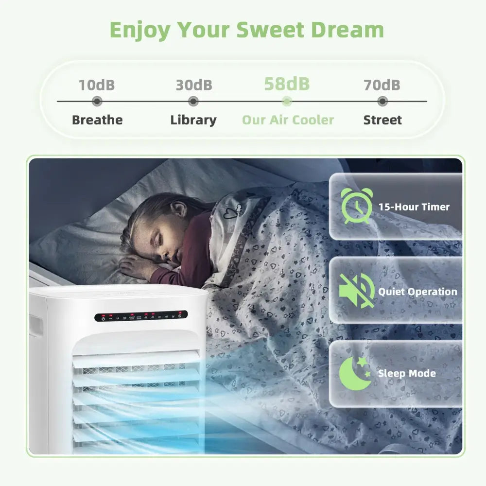 4-in-1 Portable Evaporative Air Cooler with Timer and 3 Modes-White - White - Air Coolers