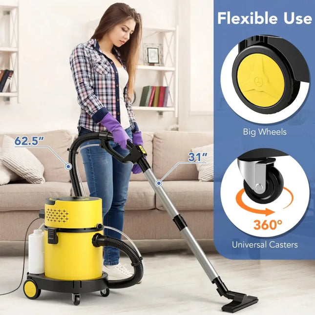 4-in-1 Portable Wet Dry Vacuum Cleaner-Yellow Costway