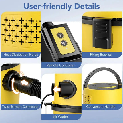 4-in-1 Portable Wet Dry Vacuum Cleaner-Yellow Costway