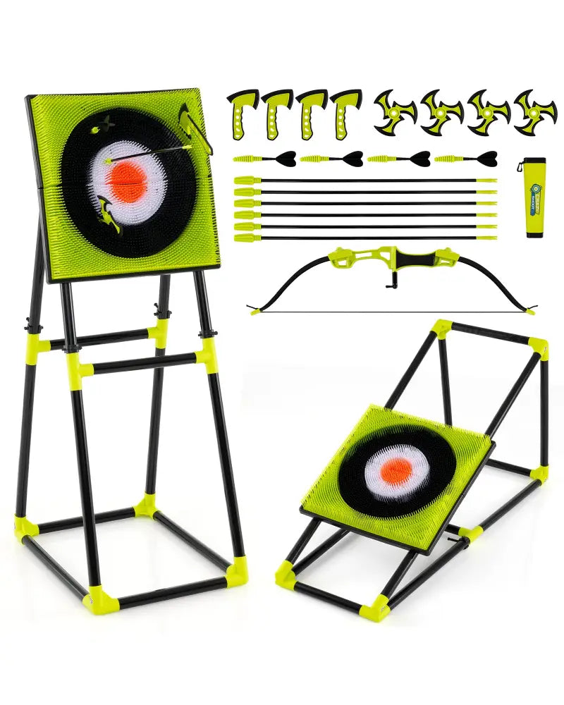 4 in 1 Throwing Target Set Kids Throwing Game with Bristle Target - Lawn Games