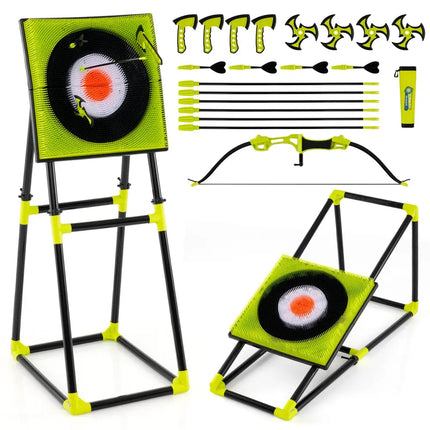 4 in 1 Throwing Target Set Kids Throwing Game with Bristle Target - Lawn Games