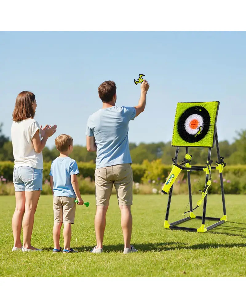 4 in 1 Throwing Target Set Kids Throwing Game with Bristle Target - Lawn Games