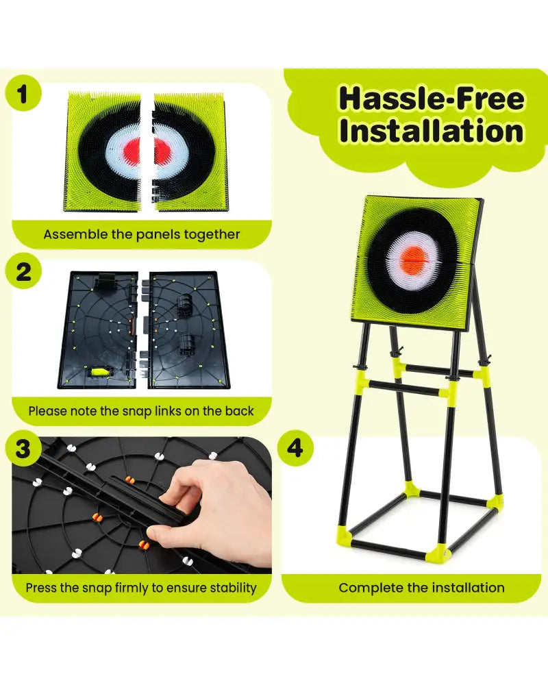 4 in 1 Throwing Target Set Kids Throwing Game with Bristle Target - Lawn Games