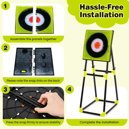 4 in 1 Throwing Target Set Kids Throwing Game with Bristle Target - Lawn Games