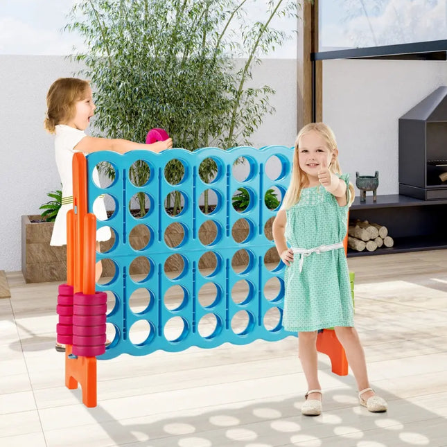 4 in A Row 4-to-Score Giant Jumbo Game Set for Family Party Holiday - Light Blue - Lawn Games