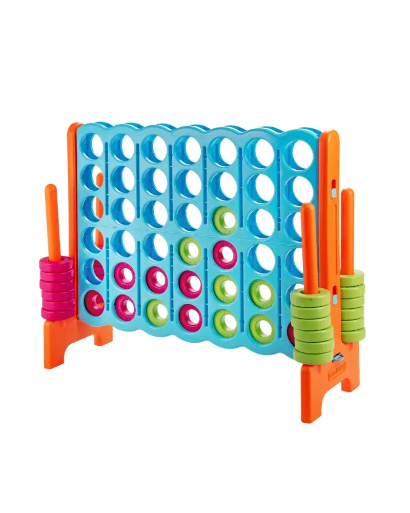 4 in A Row 4-to-Score Giant Jumbo Game Set for Family Party Holiday - Light Blue - Lawn Games