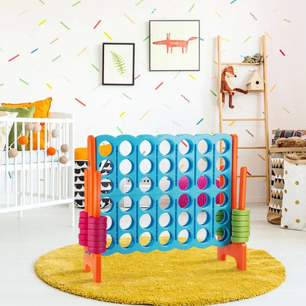 4 in A Row 4-to-Score Giant Jumbo Game Set for Family Party Holiday - Light Blue - Lawn Games