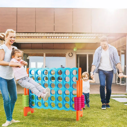 4 in A Row 4-to-Score Giant Jumbo Game Set for Family Party Holiday - Light Blue - Lawn Games