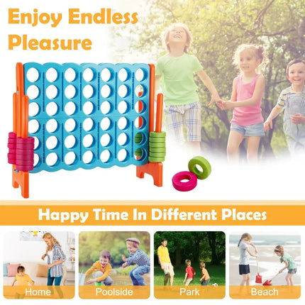 4 in A Row 4-to-Score Giant Jumbo Game Set for Family Party Holiday - Light Blue - Lawn Games