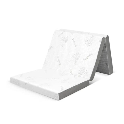 4 Inch Tri-fold Cooling Gel Memory Foam Mattress-Twin XL Costway