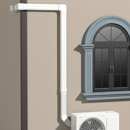 4 Inches W Mini Decorative PVC Slim Line Cover Kit-16.5ft - White - Mini Split AC Parts & Accessories