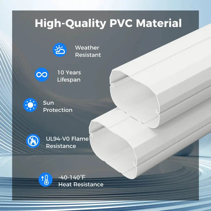 Costway pipe cover pvc made of high-quality weather resistant PVC with sun protection and flame resistance