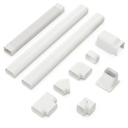 Costway white pipe cover pvc and fittings set for mini split AC parts and accessories
