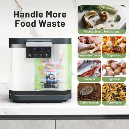 4 L Electric Composter with Lid and LED Display for Kitchen-Black Costway