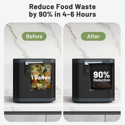 4 L Electric Composter with Lid and LED Display for Kitchen-Black Costway