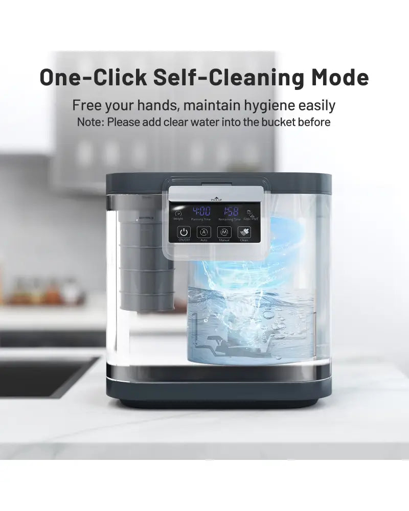 4 L Electric Composter with Lid and LED Display for Kitchen-Black - Black - Food Mixers & Blenders