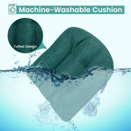 4 Pack 17.5 x 17 Inch U-Shaped Chair Pads with Polyester Cover-Green - Green - Outdoor Furniture Accessories