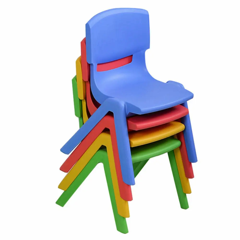 4-pack Colorful Stackable Plastic Children Chairs - Multicolor - Kids Table & Chair Sets