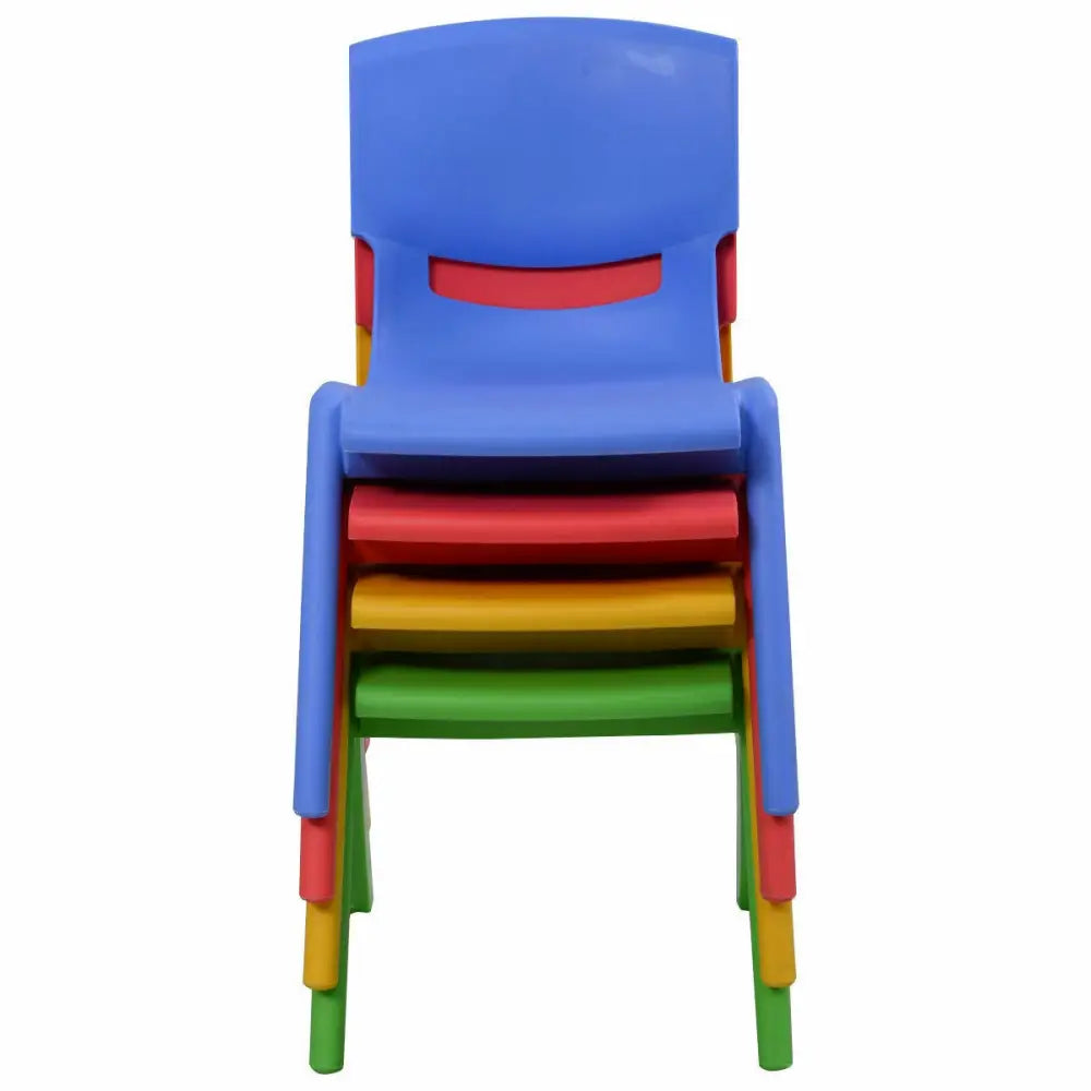 4-pack Colorful Stackable Plastic Children Chairs - Multicolor - Kids Table & Chair Sets