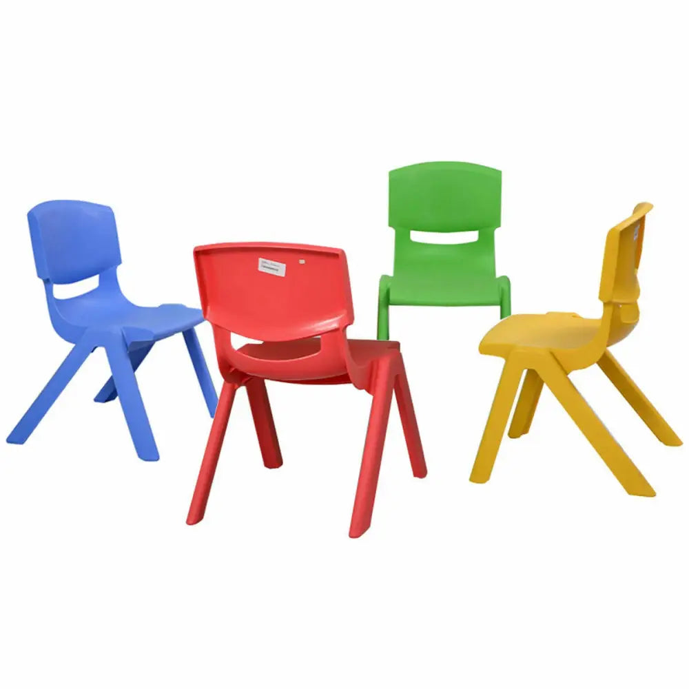 4-pack Colorful Stackable Plastic Children Chairs - Multicolor - Kids Table & Chair Sets