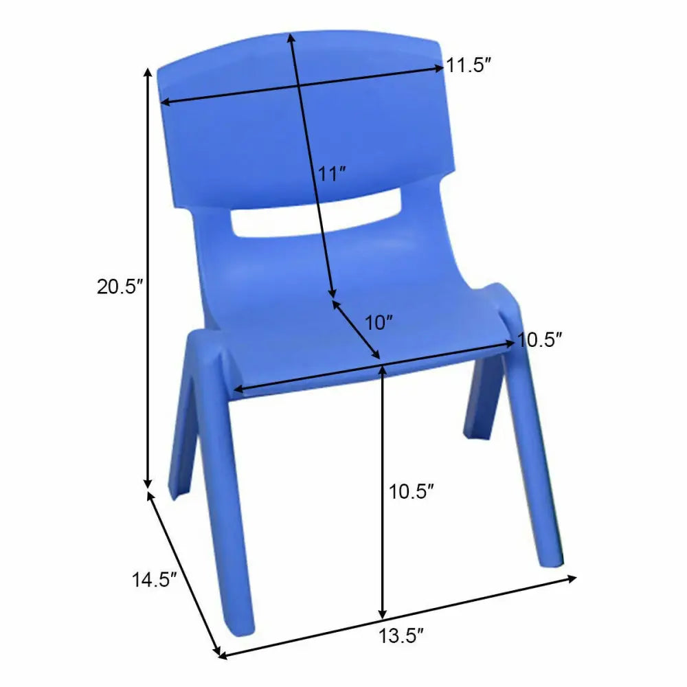 4-pack Colorful Stackable Plastic Children Chairs - Multicolor - Kids Table & Chair Sets