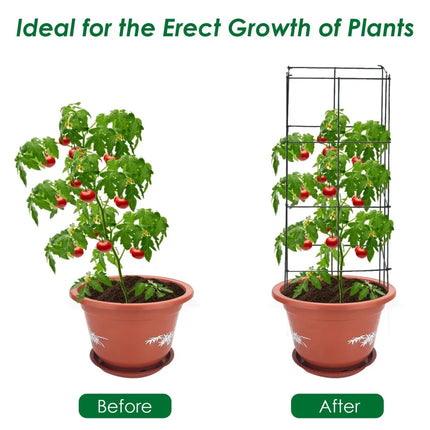4 Pack Garden Trellis for Climbing Plants for Flower Vegetable - Black - Plant Supports