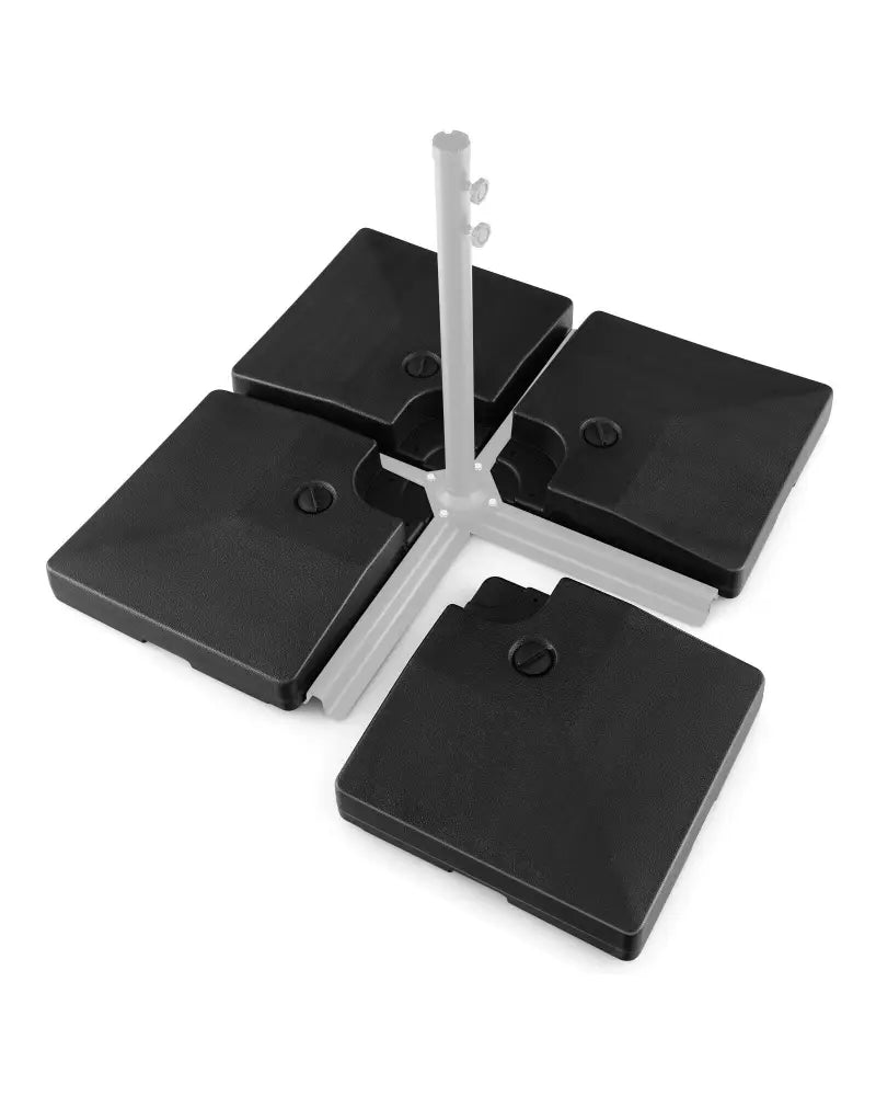 4-Piece 20L Cantilever Offset Patio Umbrella Base - Black - Outdoor Umbrella Bases