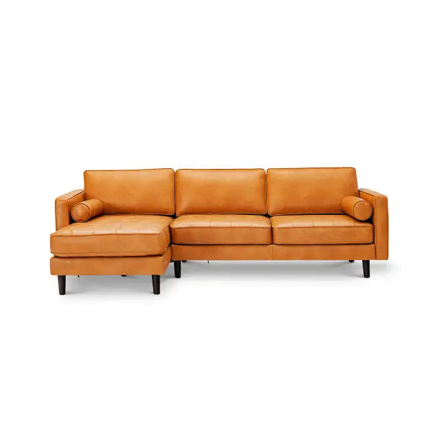 4-Piece Home Furniture Set with 2 Swivel Bar Stools  Kitchen Sideboard  Sectional Sofa & Glass Coffee Table Costway