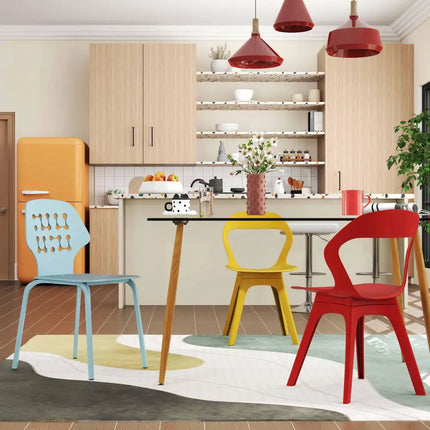 4-Piece Modern Dining Set with Chairs Bar Stools Dresser and Glass Dining Table Costway
