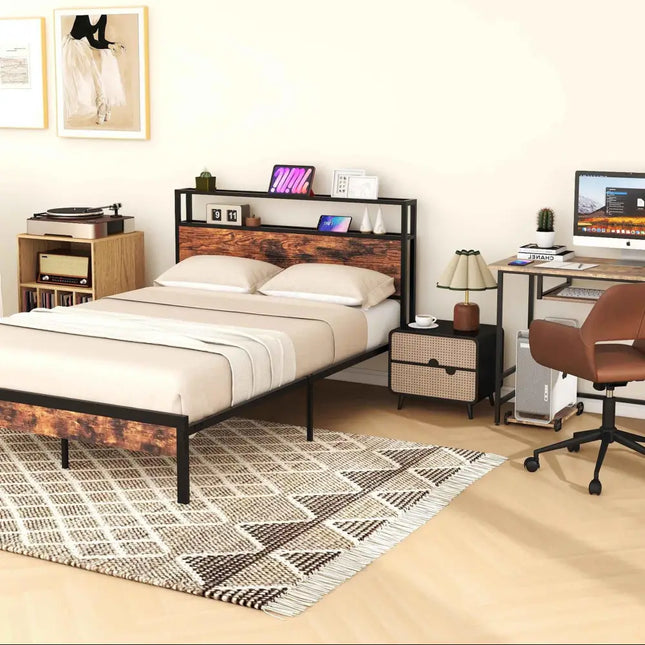 4-Piece Modern Home Office & Bedroom Set Costway