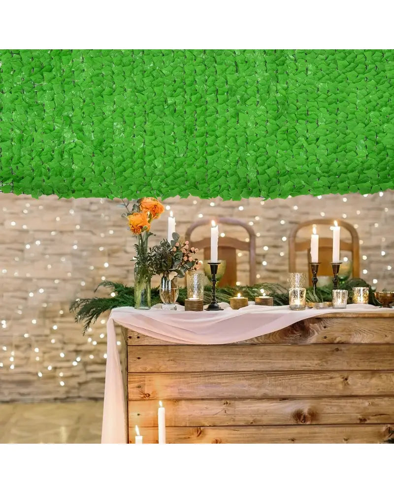 4 Pieces 118 x 39 Inch Artificial Ivy Privacy Fence for Fence and Vine Decor - Light Green - Outdoor Privacy Screens