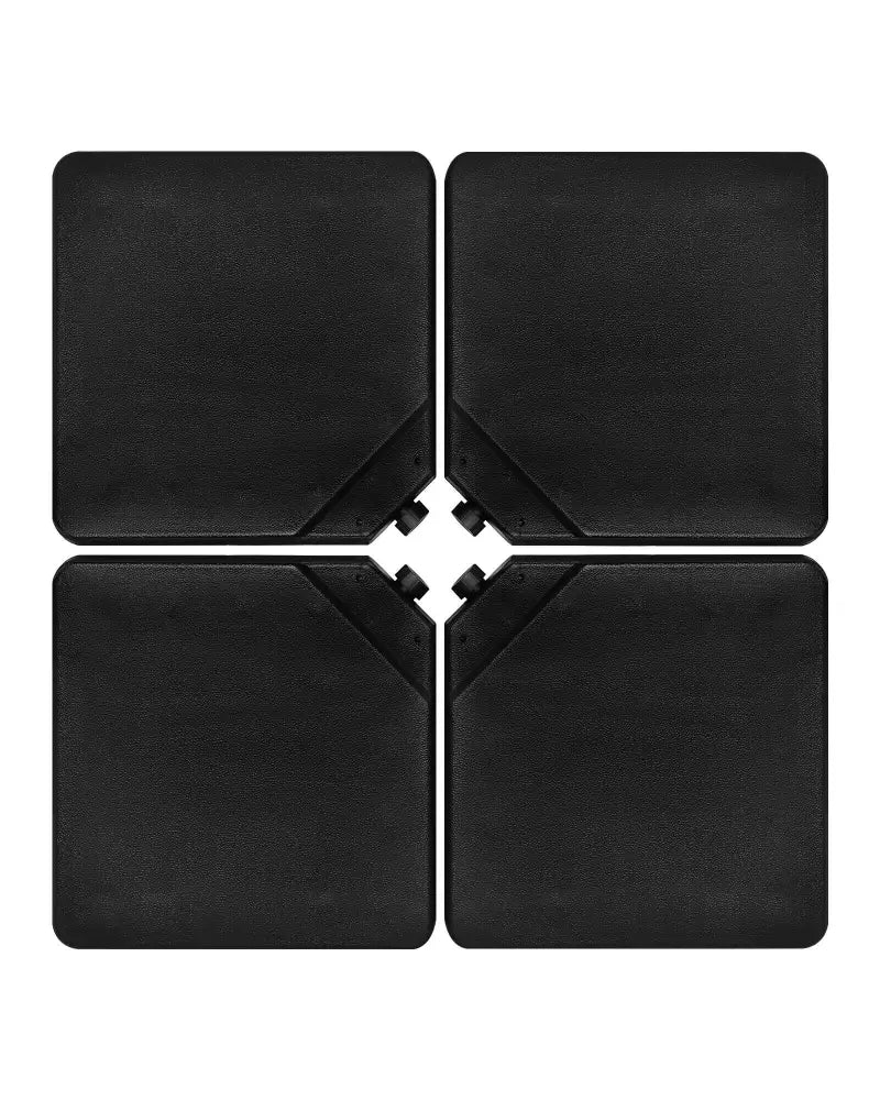 4 Pieces 13L Cantilever Offset Patio Umbrella Base with Easy-Fill Spouts - Black - Outdoor Umbrella Bases