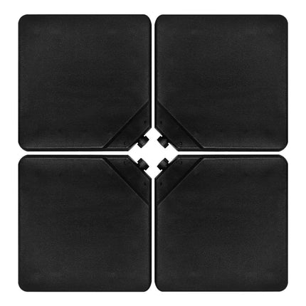 4 Pieces 13L Cantilever Offset Patio Umbrella Base with Easy-Fill Spouts - Black - Outdoor Umbrella Bases