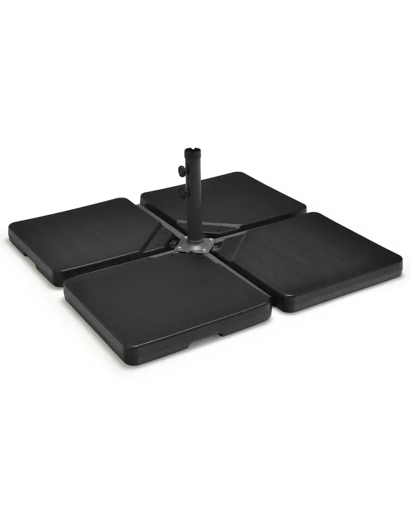4 Pieces 13L Cantilever Offset Patio Umbrella Base with Easy-Fill Spouts - Black - Outdoor Umbrella Bases