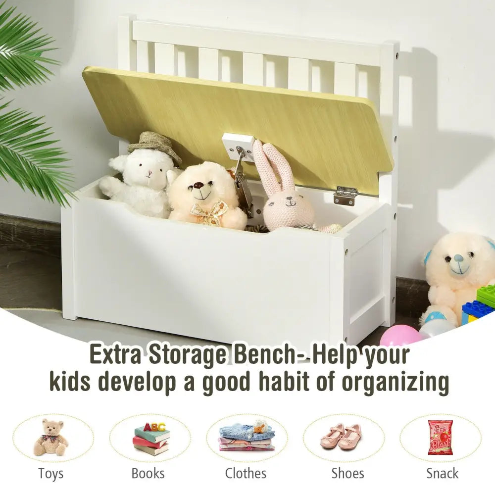 4 Pieces Kids Wooden Activity Table and Chairs Set with Storage Bench and Study Desk-Natural - Natural - Kids Table &