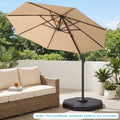 4 Pieces Patio Cantilever Offset Umbrella Weights Base Plate Set - Black - Outdoor Umbrella Bases